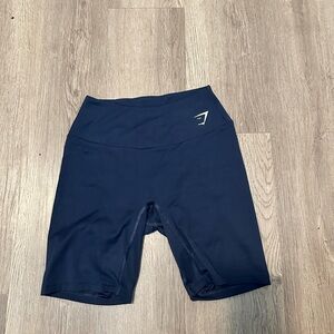 Gymshark Blue Bike Shorts High-Waisted Seamless Design